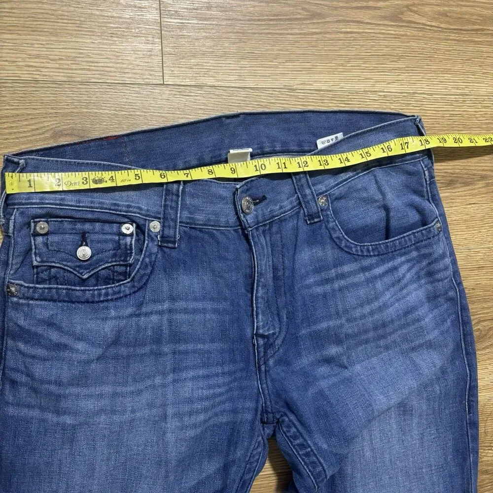 True Religion Straight Leg With Flap Jeans Mens 34x34 Lot Of 2 Denim USA Hip Hop